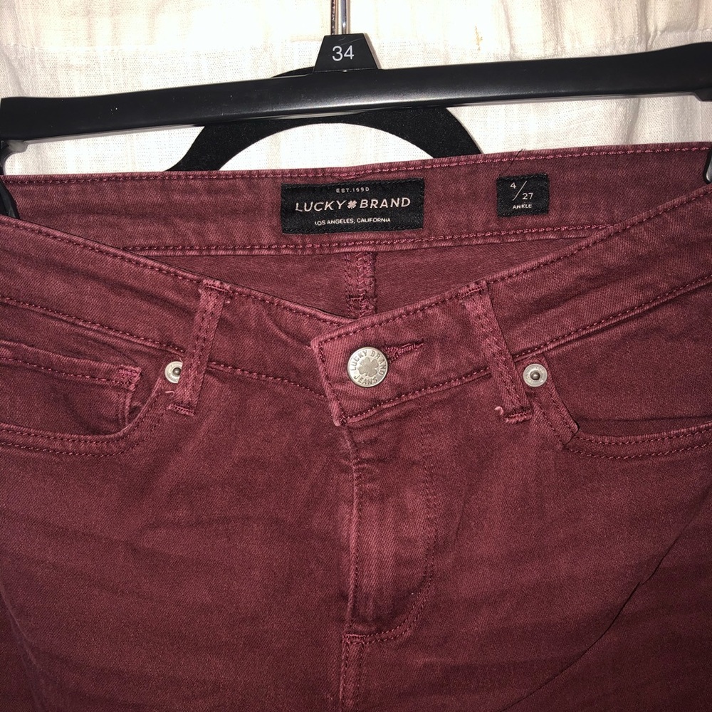 Lucky Brand Maroon Jeans